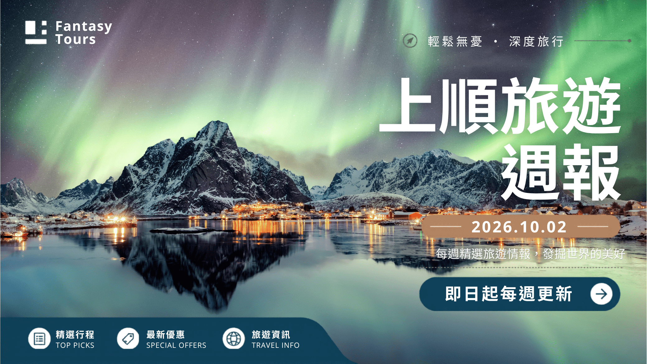上順旅行社每週精選旅遊團行程 | 20261002